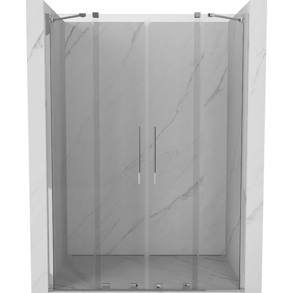 Mexen Velar Duo Porta Doccia Scorrevole 140 Cm, Trasparente, Cromo - 871-140-000-02-01-image