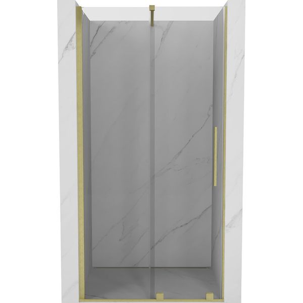 Mexen Velar Porta Doccia Scorrevole 110 Cm, Trasparente, Oro Spazzolato - 871-110-000-01-55-image