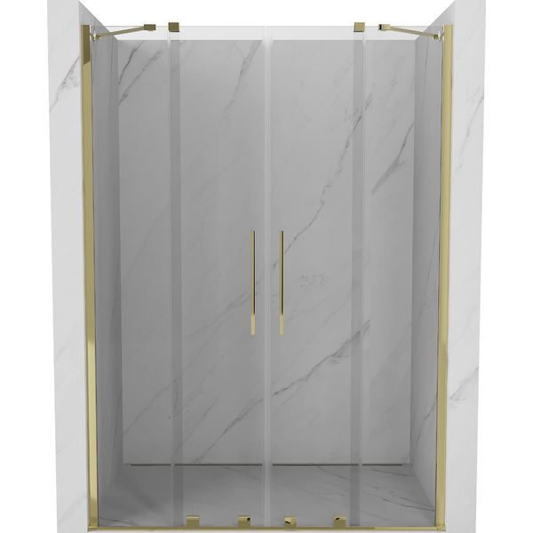 Mexen Velar Duo Porte Doccia Scorrevoli 160 Cm, Trasparente, Dorato - 871-160-000-02-50-image