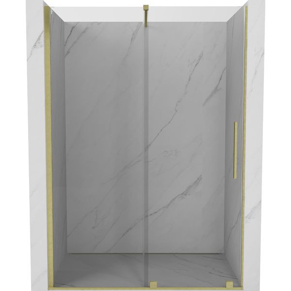 Mexen Velar Porte Doccia Scorrevoli 150 Cm, Trasparente, Oro Spazzolato - 871-150-000-01-55-image