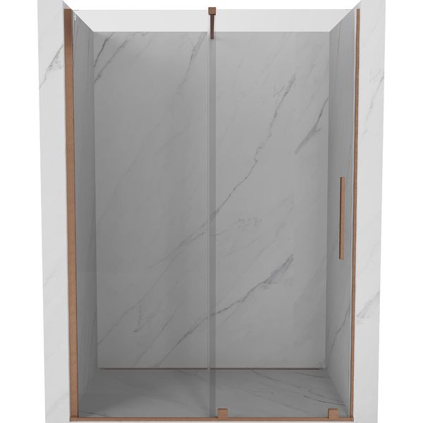 Mexen Velar Porta Doccia Scorrevole 160 Cm, Trasparente, Rame Spazzolato - 871-160-000-01-65-image