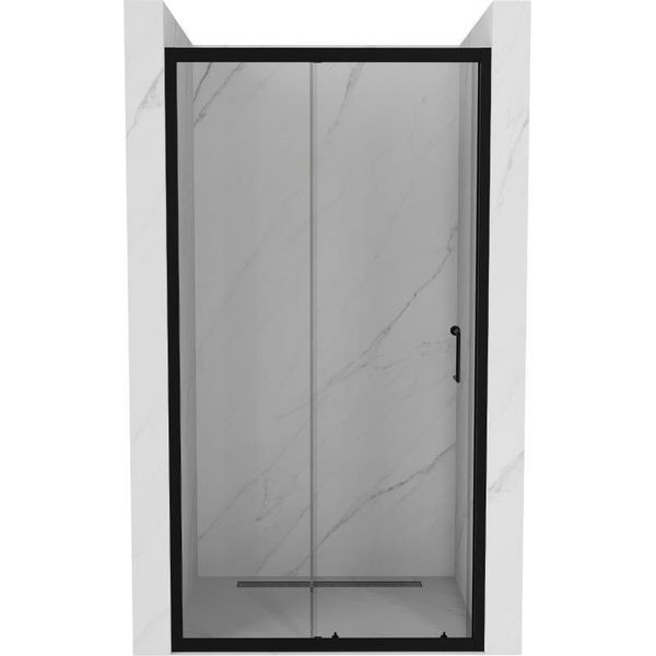 Mexen Apia Porta Doccia Scorrevole 140 Cm, Trasparente, Nero - 845-140-000-70-00-image