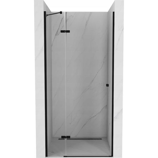 Mexen Roma Porta Doccia A Battente 110 Cm, Trasparente, Nero - 854-110-000-70-00-image