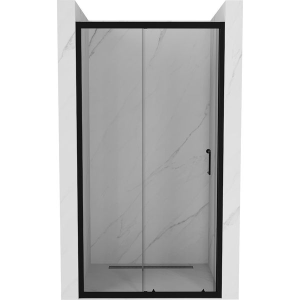 Mexen Apia Porta Doccia Scorrevole 145 Cm, Trasparente, Nero - 845-145-000-70-00-image