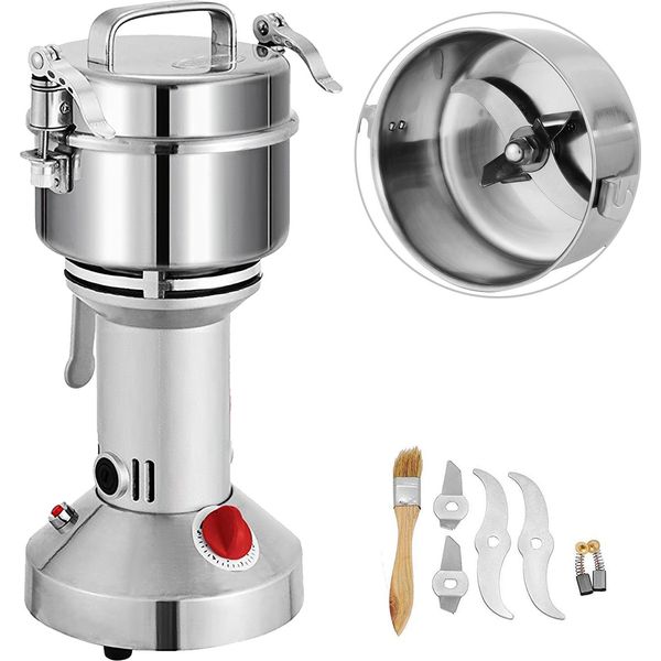 Vevor Mulino Elettrico Per Cereali Macinino Per Spezie Macinino Per Erbe E Peperoni Macinino Per Spezie In Polvere Macinino Per Alimenti Secchi Macchina Per La Macinatura Di Spezie Ad Altissima Velocità Intelligente-image