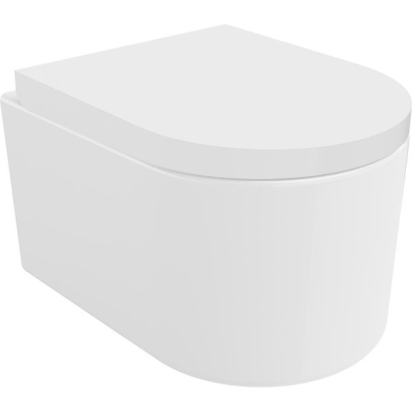 Mexen Sofia Wc Rimless Tornado Con Tavoletta Con Chiusura Rallentata Rigida, Duroplast, Bianca Lucida - 30540200T-image
