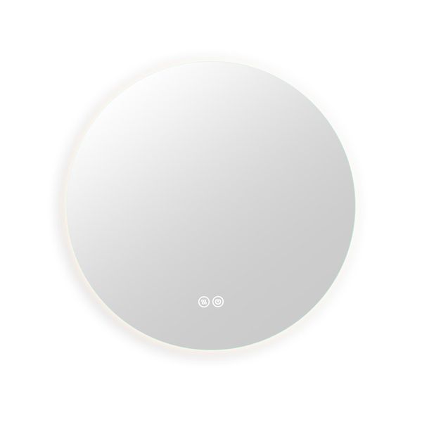 Specchio Da Bagno Rotondo A Led 80X80 Cm - Senza Nebbia Con 3 Colori Di Luce-image