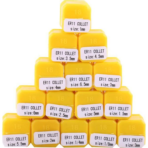 Set Di Pinze A Molla ER11 Da 15 Pezzi Per Macchine Per Incisione E Torni Di Fresatura Cnc-image