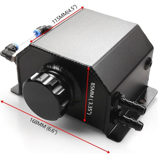 1L In Alluminio Auto Refrigerante Troppo Pieno Serbatoio Di Espansione Olio Serbatoio Di Cattura Universale Sfiatatoio Con Tappo Di Scarico-image