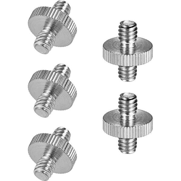5 Pezzi Spina Standard Da 1/4 Di Pollice-20 A Vite Filettata Adattatore Filettatura Montaggio Treppiede Convertitore Per Fotocamera Monopiede Testa A Sfera Luce-image