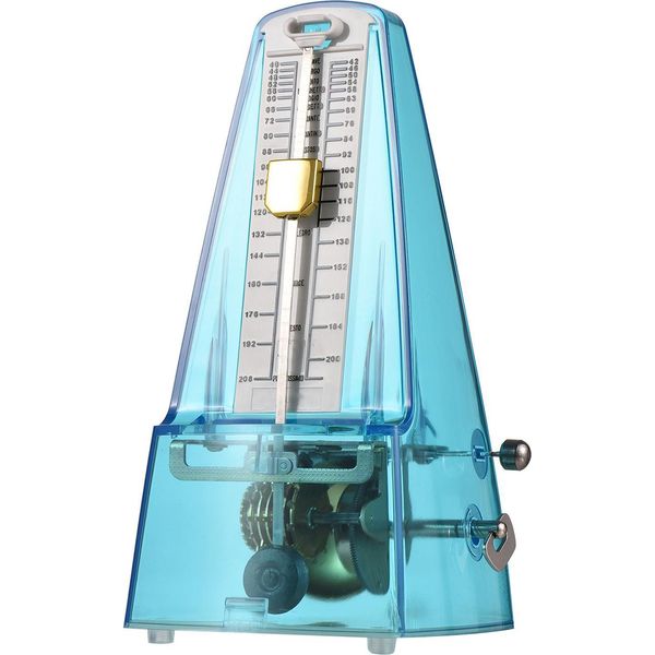 Metronomo Meccanico Trasparente Con Campana, Carica Universale, Suono Forte, Selezione Del Ritmo, Controllo Della Velocità Per Chitarra, Pianoforte, Violino, Batteria-image