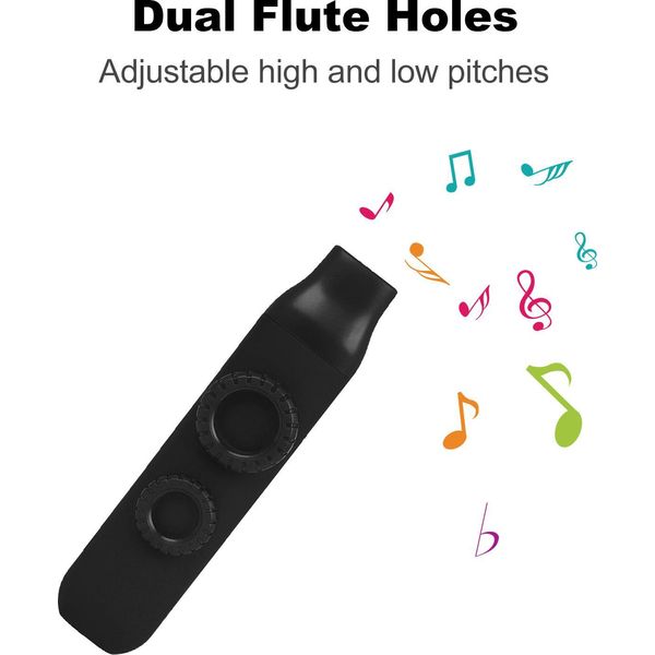 Flauto Kazu, Doppio Foro, Kazoo, Doppi Fori, Beccuccio Intercambiabile, Membrana Da 10 Pezzi, Strumento Musicale, Ukulele, Chitarra, Partner Per Bambini, Adulti, Principianti-image