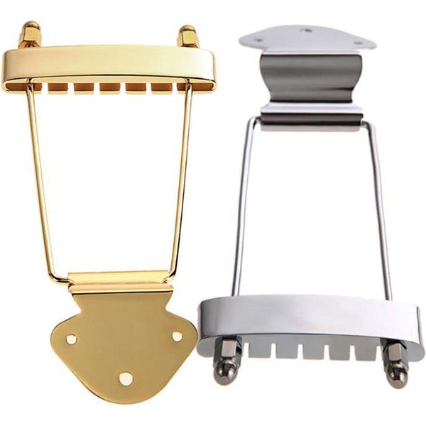 Ricambi Per Chitarra A 6 Corde Trapezio Cordiera Ponte Per Jazz Electric Archtop Bass-image