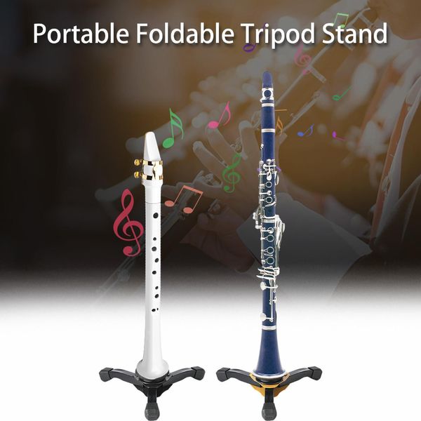 Supporto Pieghevole Per Tromba, Clarinetto, Flauto, Oboe, Soprano, Sassofono, Strumento A Fiato Portatile, Antiscivolo, Leggero, Supporto, Accessorio-image