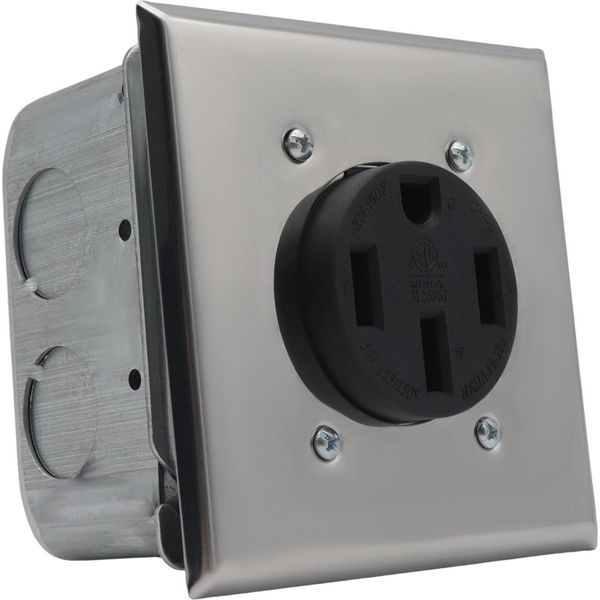 Presa Nema 14-50R 50A, Presa A 4 Pin Per La Ricarica Di Veicoli Elettrici Per Camper, Montaggio A Superficie O A Incasso-image