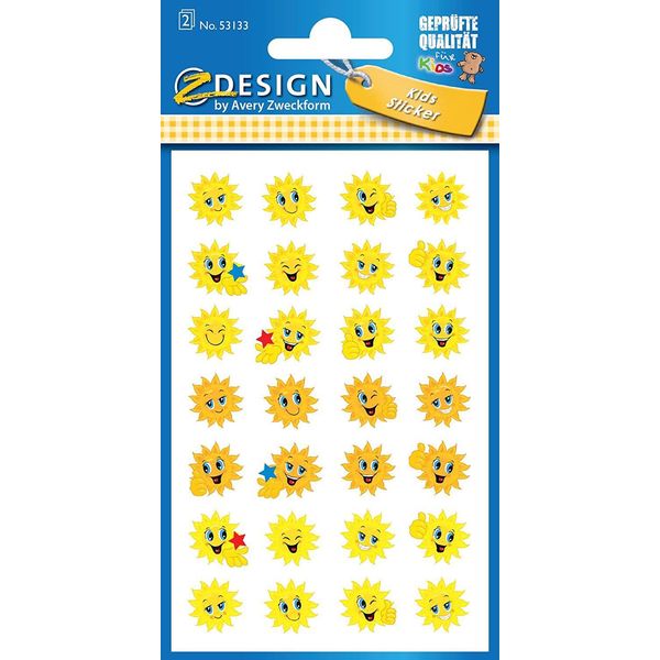 Avery Zweckform Zdesign Kids Motivations-Sticker "Sonne"""-image