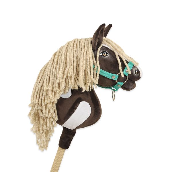 Hobby Horse Premium Piccolo Cavallo A Bastone - Western Iv Cavallo Baio Scuro Con Criniera Chiara A4-image