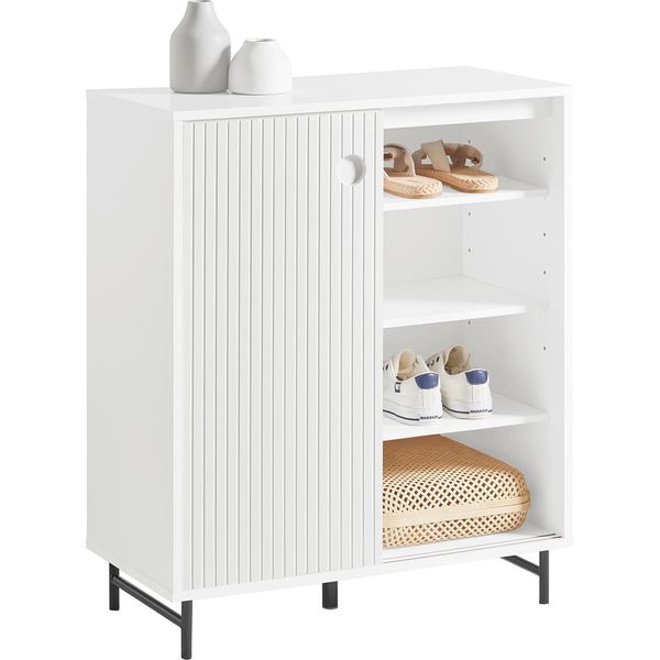 Sobuy FSB62-W Scarpiera Armadio Da Cucina Credenza Cassettiera Armadio Di Stoccaggio-image