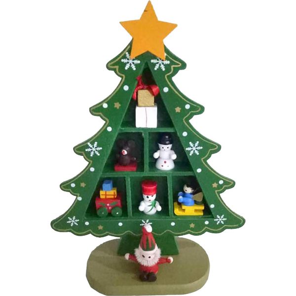 Albero Di Natale Da Tavolo In Legno Squisita Mini Decorazione Da Tavolo Mente Posizionato Per Centri Commerciali Hotel Decorazione Verde Verde-image