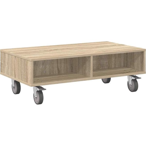 Syfax™ Tavolino Con Ruote Rovere Sonoma 90 X 50 X 30 Cm-image