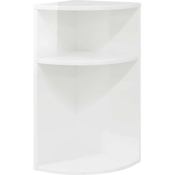 Syfax™ Tavolino Bianco Lucido 29,6 X 29,6 X 60 Cm Legno Multistrato-image
