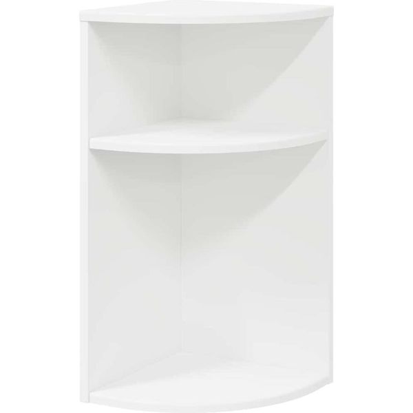 Vidaxl Tavolino Bianco 29,6 X 29,6 X 60 Cm Materiale A Base Di Legno-image