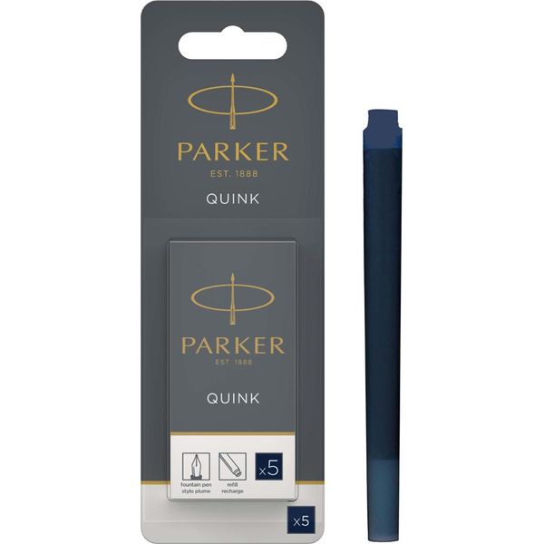Parker 1950404 Parker GroßRaum-Tintenpatronen Quink, Im Blister,Schwarzblau-image