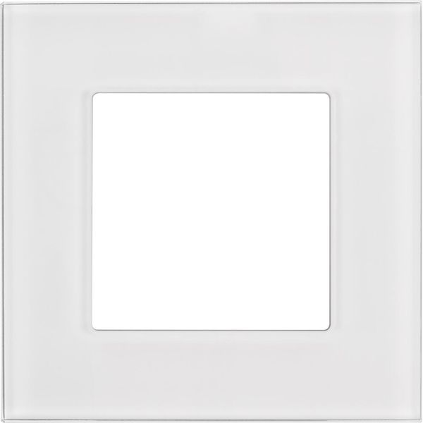 Pannello Con Cornice In Vetro 86X86 Mm Per Presa Di Corrente Presa Di Corrente Modulare A Parete Presa Di Corrente Da Incasso Scatola Da Parete Installazione Ad Incasso (Cornice In Vetro Per Presa Di Corrente, Bianco)-image