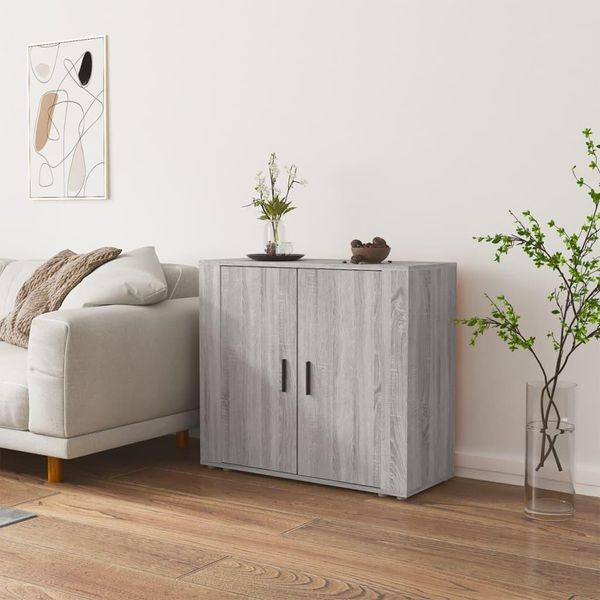 Vidaxl Credenza Grigio Sonoma 80X33X70 Cm Materiale A Base Di Legno-image