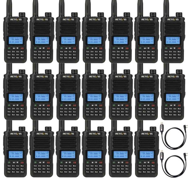 Retevis RA89 Radio Amatoriale, Radio Amatoriale Con Doppia Banda Ad Alta Potenza, Impermeabile IP68, Batteria 2500Mah, Lunga Portata, Riduzione Del Rumore (20 Pezzi)-image