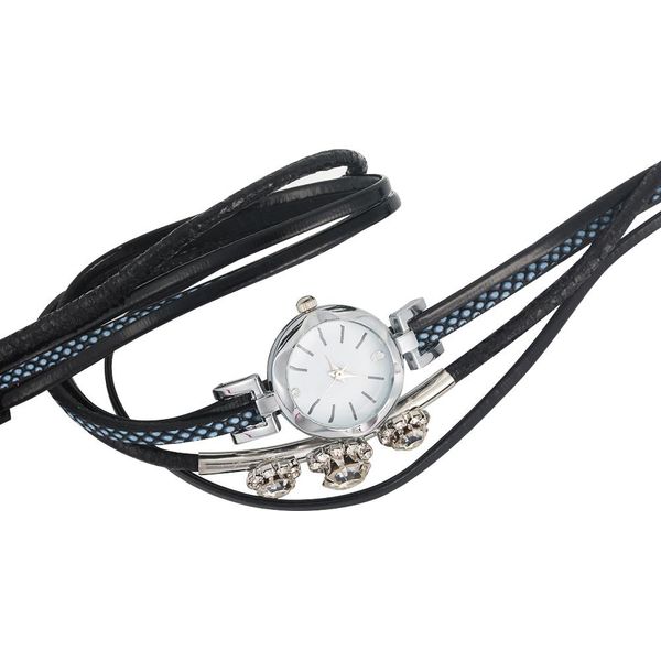 Orologio A Bracciale, Orologio A Bracciale Da Donna, Orologio Da Polso Da Donna, Orologio Con Strass, Orologio In Pu, Orologio Con Quadrante Rotondo, Orologio Al Quarzo-image