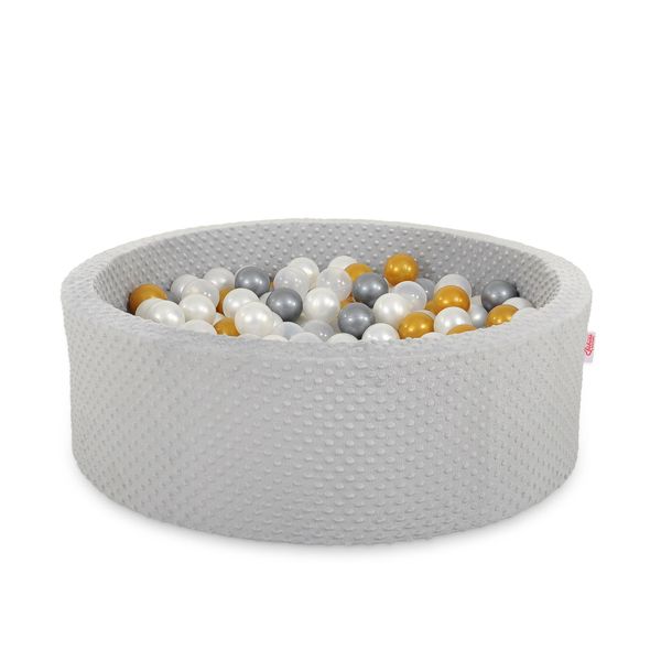 Piscina A Secco Minky H-30 Cm Con 200 Palline - Grigio Chiaro-image