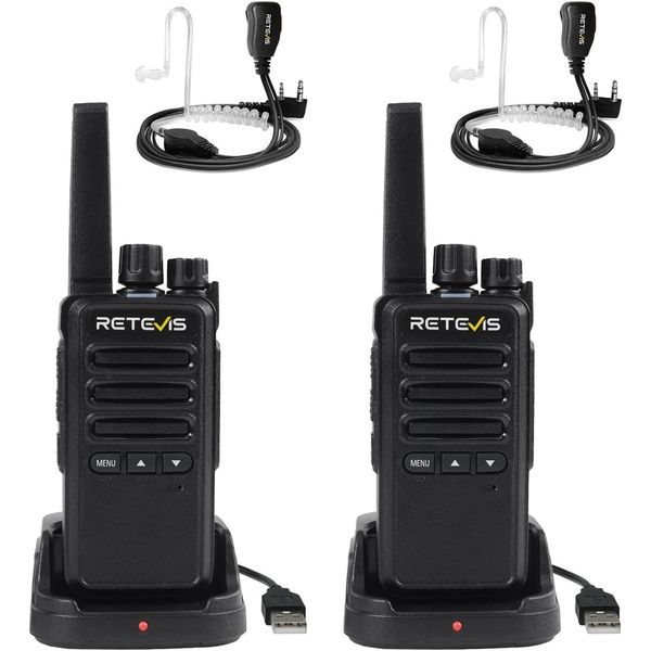 Radio Retevis RT668B, Walkie Talkie PMR446 Con Auricolari Per Adulti, Vox, 16 Canali, Ctcss/Dcs, Per Campeggio-image
