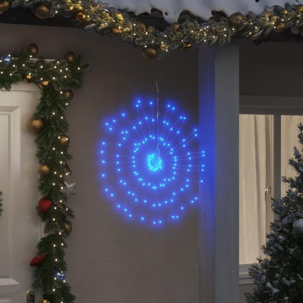 "2024 ""Cloris Luci Di Natale Pirotecniche 4 Pezzi 140 Led Blu 17Cm - Decorazione Albero Di Natale CHY16715391"-image