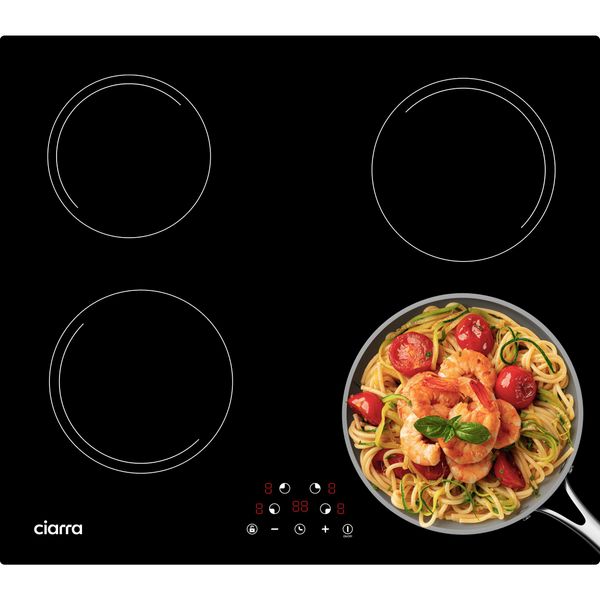 Ciarra Piano Cottura A Induzione Da Incasso A 4 Zone Con 6000 Watt E Timer A 9 Livelli VM4BIH-E-image