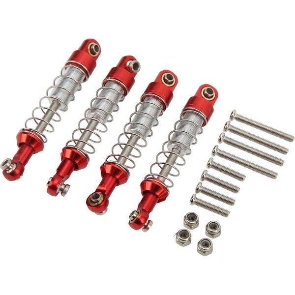 Ammortizzatore Rc, 2 Coppie In Lega Di Alluminio 60 Mm Rosso, Per Modelli Wpl C14 C24 Mn D90 99S-image