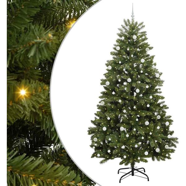 Vidaxl Albero Di Natale Artificiale Verde 270 Cm In Pvc E Metallo-image