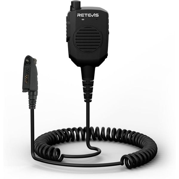 Retevis HM005 Radio Microfono Con Altoparlante, Impermeabile IP54, Microfono Altoparlante Compatibile RT24 RT27 RT622 Bf UV-5R BF-88E-image
