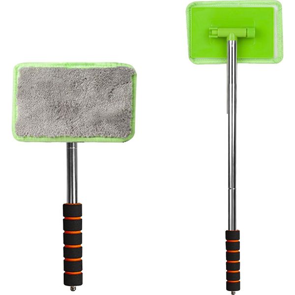 Pulitore Del Parabrezza Dell'auto Pulitore In Microfibra In Lega Di Alluminio Per Lavacristalli Retrattili Per Verde-image