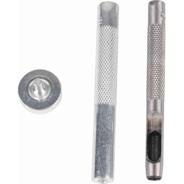 100 Set Kit Di Occhielli Con Rondelle 0,236 Pollici 3PCS Strumenti Di Installazione Occhielli In Metallo Argento Per Tessuto Pelle Abbigliamento Teloni-image