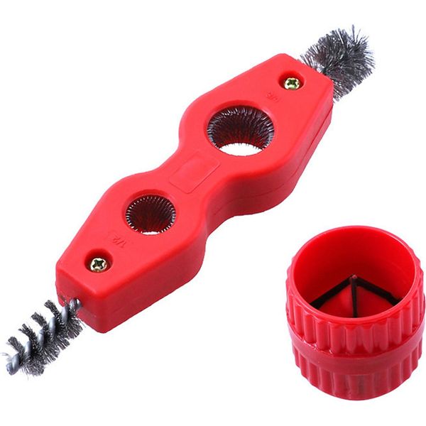 4-In-1 Pulitore Di Tubi Di Rame E Set Di Alesatori Strumento Di Smussatura Dei Tubi Di Lucidatura Alesatore Interno/Esterno Di Sbavatura Per Tubi In Pvc Ppr Rame Ottone Alluminio-image
