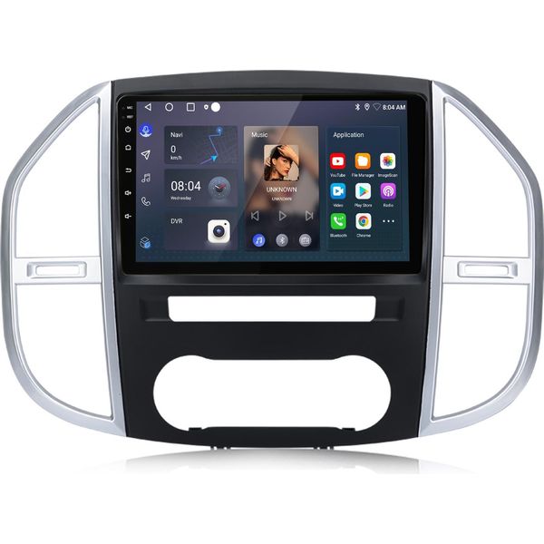 10 Pollici 6+128GB Android Autoradio Per Mercedes Benz Vito W447 2014-2020 Wireless Carplay Android Auto 4G Wifi Gps Navi 8Kern Rds Dsp Dab+ Bt-image