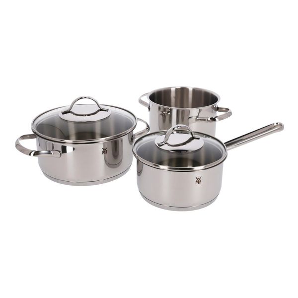 Wmf Provence Plus Topf-Set Bratentopf (2,5L), FleischtöPfe(1,9L), (3,3L), (5,7L), Stielkasserolle (1,7L) Silber-image