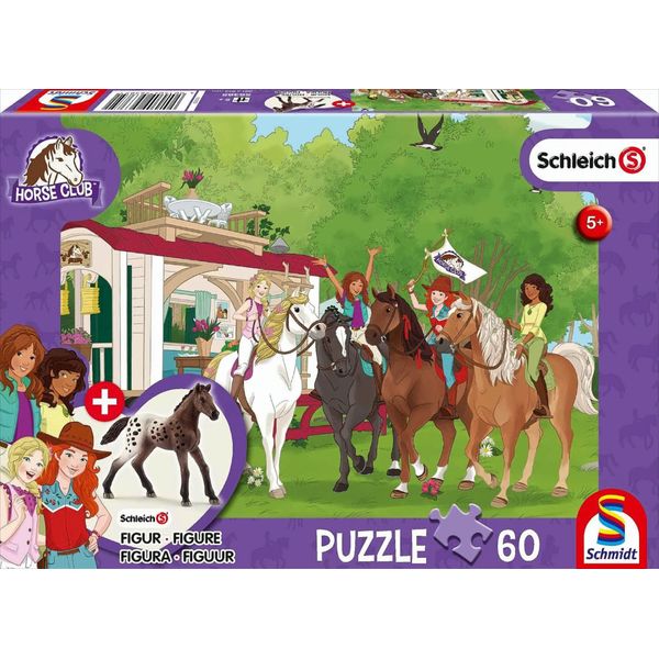 Schmidt Puzzle Schleich Meeting 60 Pezzi + Figura Schleich-image