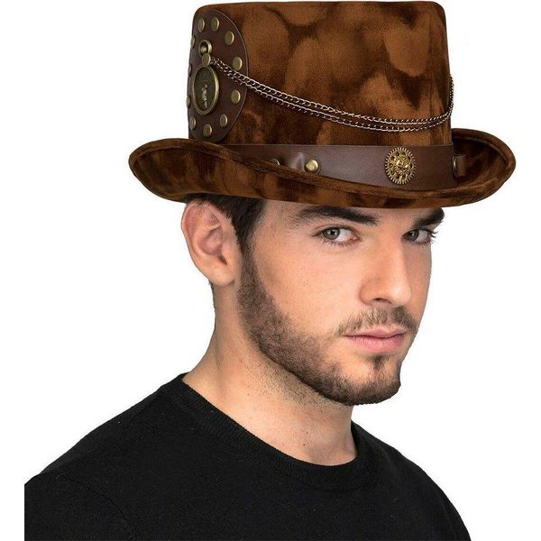 Cappello Mamma Steampunk Marrone Marrone Taglia Unica-image