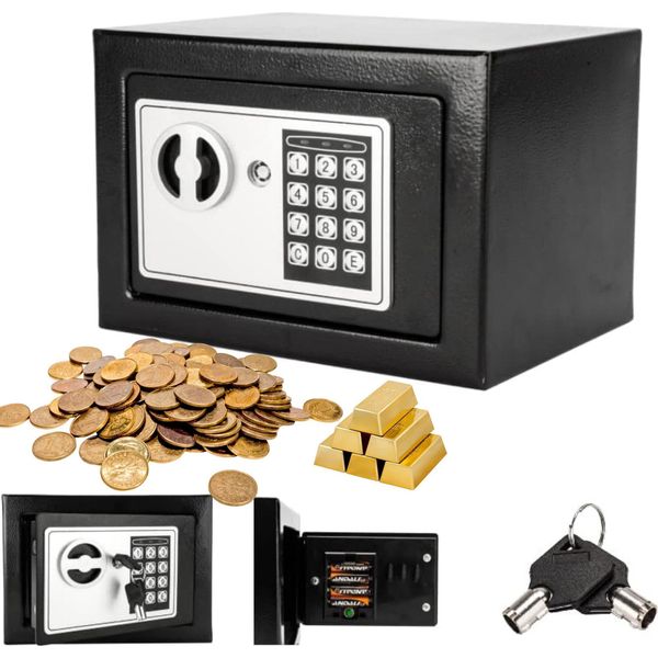 Casseforti Fch Con Password Elettronica Cassaforte In Acciaio Cassaforte Per Mobili Serratura A Combinazione Elettronica Cassaforte Per Documenti Nero-image
