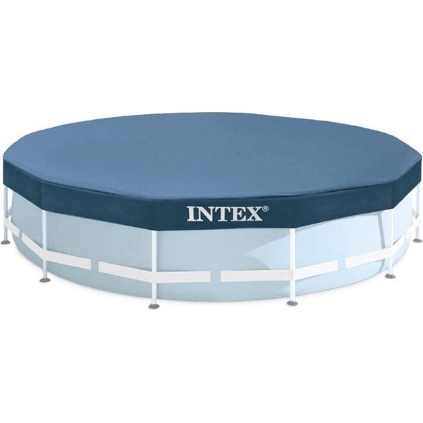 Intex 28032 Copertura Rotonda Per Piscina - Copertura Per Piscina - Ø 457 Cm - Per Piscine Con Struttura In Metallo E A Prisma-image