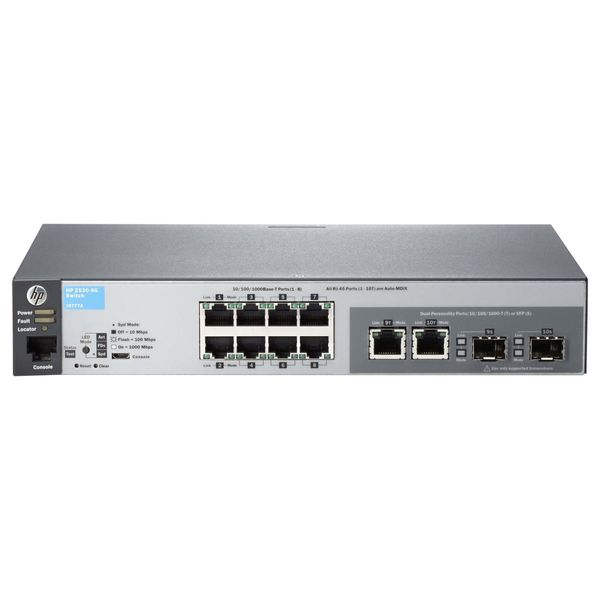 Aruba, Una Società Di Hewlett Packard Enterprise 2530-8G Managed L2 Gigabit Ethernet (10/100/1000) 1U Grigio-image