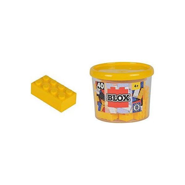 Simba 104118857 - Mattoncini Blox In Latta, Giocattolo Da Costruzione, 40, Giallo-image