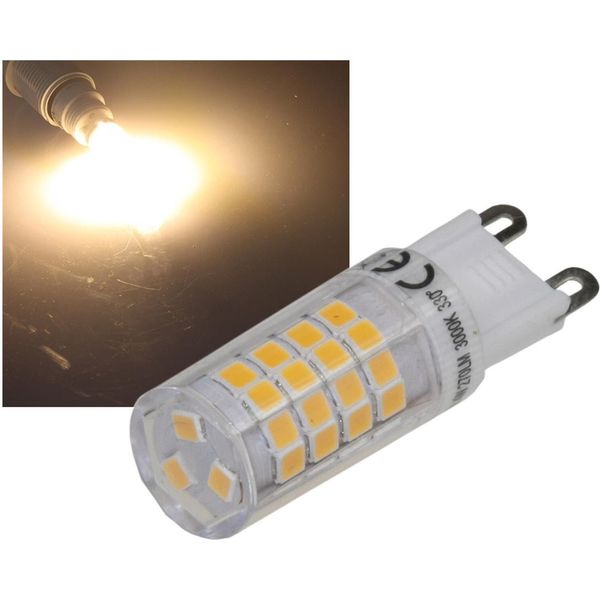 Chilitec Led Base G9, 4W, 270Lm 3000K, 330°, 230V, Bianco Caldo-image